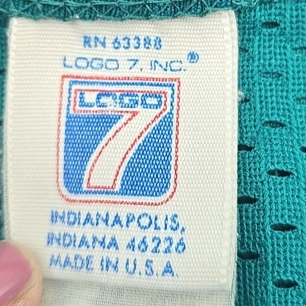 Logo 7 NFL Miami Dolphins Dan Marino Jersey Size L Football‎ Green - Picture 12 of 13